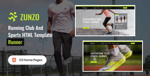 Zunzo – Running Club and Sports HTML Template