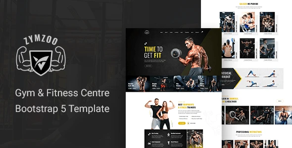 Zymzoo – Gym & Fitness Centre Bootstrap 5 Template HTML