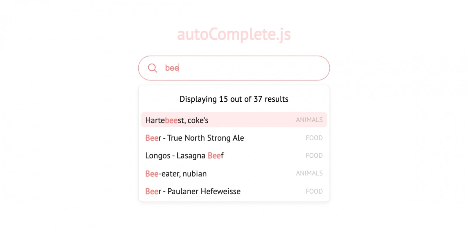autoComplete.js – AutoComplete Library JavaScript
