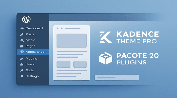 Kadence Theme Pro + Pacote 20 Plugins Premium WordPress